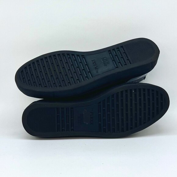 Black Zip Front Sneakers The Flexx Size 8.5 - Picture 10 of 10